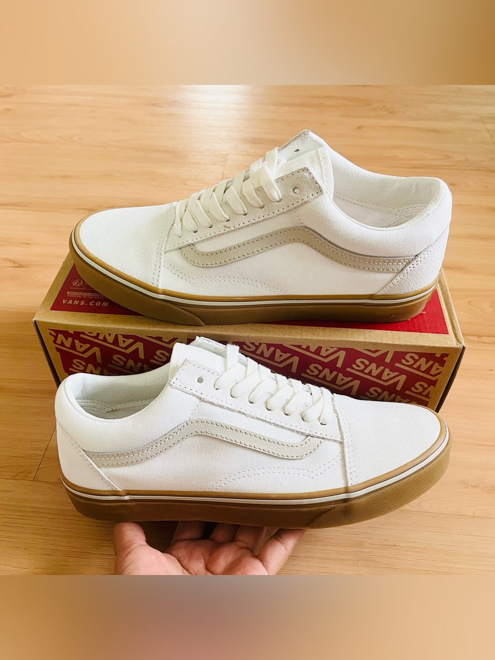 Vans Old Skool Shoe Gum White Women 7.5 US - Picture 4 of 10